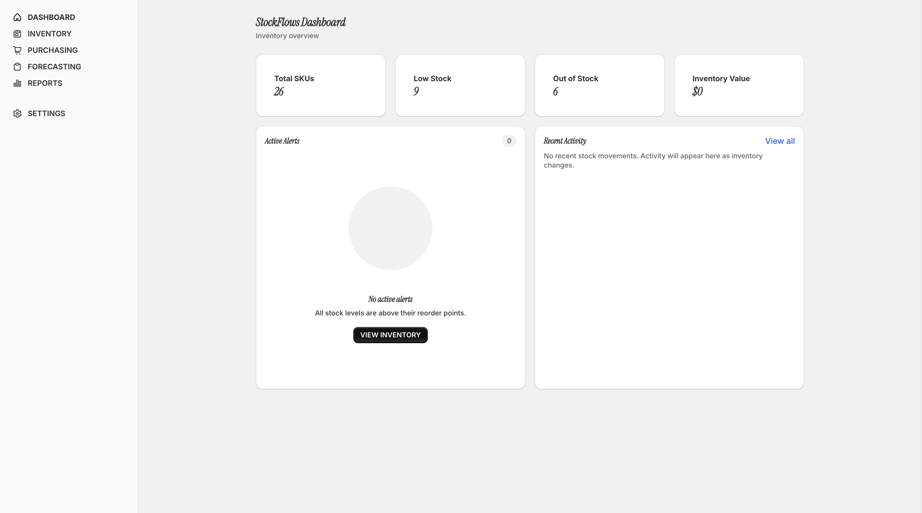 StockFlows Dashboard